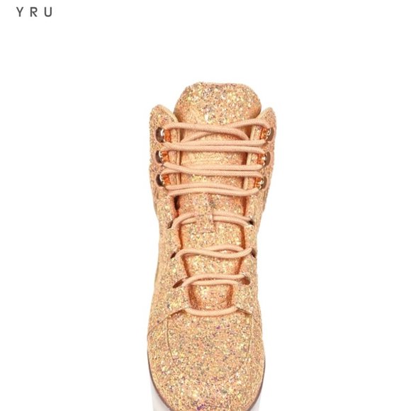 Sparkly YRU sneakers w clear fillable platforms! - Picture 3 of 4
